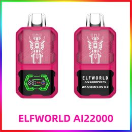 ELFWORLD 22000 Puffs 22000 E-liquide 26 ml Batterie rechargeable type-c Capacité 650 mAh ELFWORLD AI22000 BANG BOX BANG FLUUM