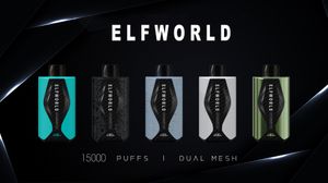 ELFWORLD Cyber Car Wegwerp E-sigaretten 15000 Bladerdeeg Vape-pen 20 ml Dual Mesh Coil Cartridge Voorgevulde peulen 750 mAh oplaadbare batterij