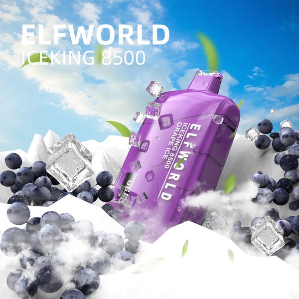 Elfworld Ice King 8500 Puffs e cigarette elf world vapes pod randm crystal vape vente en gros cigarette électronique vape jetable