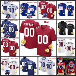 Eli Manning Jersey 21 Tiki Barber 80 Jeremy Shockey 3 Sterling Shepard 29 Tyrone Tracy Jr. 72 Jermaine Eluemunor Custom gestikte voetbalshirts