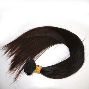 Elibess Brand 100% Human Silk Right Wave Bundles Double Toft Not Tropsing Virgin Hair Extension 3 PCS Lot