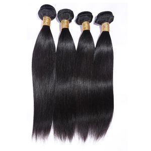 Elibess Merk-100% Menselijk Zijde Straight Wave Haarbundels Dubbele inslag Onverwerkte Virgin Hair Extension, 3 stks Lot