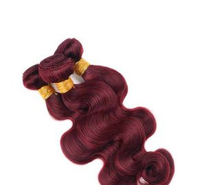Elibess marque non transformés grade 7A cheveux vierges brésiliens rouge vin bordeaux 99J couleur vague de corps cheveux humains tisse 4 pièces par lot