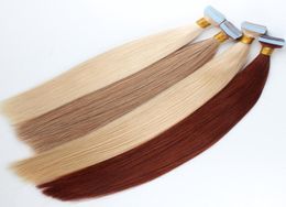 Elibess Brésilien Remy Human Heuving Skin Waft Hair Extension 25gpcs 40pcs Lot Blonde Color Tape in Human Hair2370934