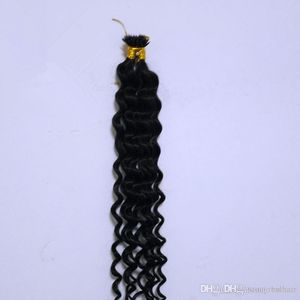 Elibess Grade 8ano Chemical Diepe Wave Virgin Haar Natuurlijke Kleur Nano Ring Haarverlenging voor Vrouwen 1G S100S LOT GRATIS DHL