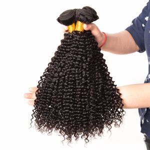 Elibess Hair- Braziliaans Maagdelijk Menselijk Haar 60G / PCS 4 Bundels Kinky Krullend Menselijk Haar Remy Hair Extension