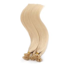 Elibess Merk braziliaanse maagdelijke keratine haar nagel u tip human hair extensions 240gr 300st remy natuurlijke rechte golf betere kwaliteit