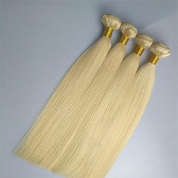 ELIBESS Hair- Extensión de cabello humano virgen alineado con cutículas enteras 613 color 50g pcs 4 paquetes suministro de fábrica de cabello con fas156L