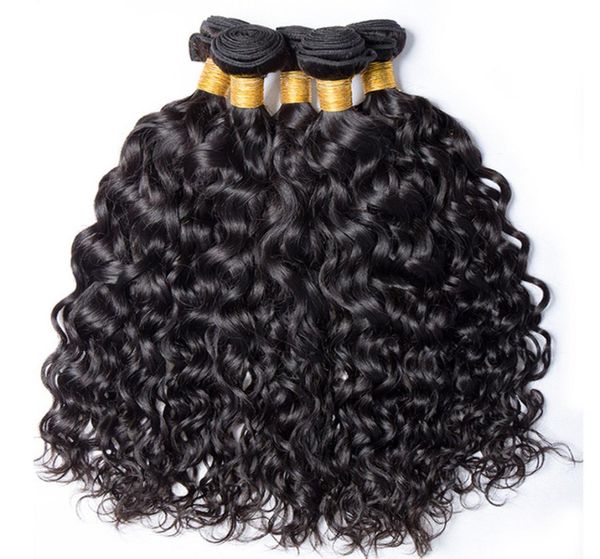 ELIBESS cabello virgen cabello humano teje 60g por pieza 4 paquetes por lote extensión de cabello humano ondulado con agua 3420789