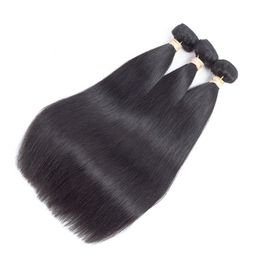 ELIBESS HAR-Braziliaanse Virgin Menselijk Haar Weave 3 Bundels Rechte Wave100g/stks Remy Natuurlijke Kleur Menselijk Haarverlenging