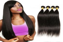 Elibess Virgin Indian Human Hair Queen Hair Products 10inch28inch 4 packs 100gpieces Straight Wave7590584