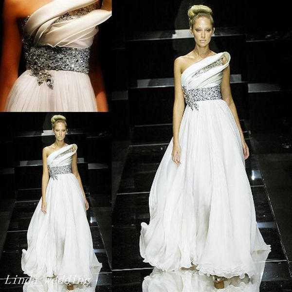 Elie Saab robe de soirée de haute qualité une ligne longue perlée formelle vêtements occidentaux Occasion spéciale robe de bal robe de soirée 2356