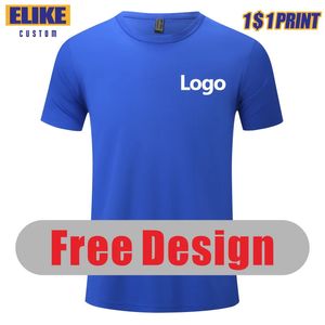 ELIKE – t-shirt de sport respirant à séchage rapide, broderie personnalisée imprimée, conception de groupe personnel, haut d'été pour hommes et femmes, 240220