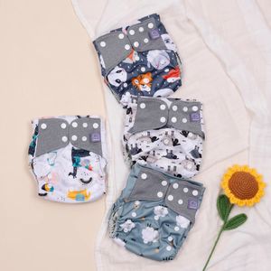 Elinfant Ecologische Babyluiers Doekluierset Modeprint Herbruikbaar Recyclebaar Slipje kinderen Geschikt voor 0-2 jaar 3-15kg Baby 240130