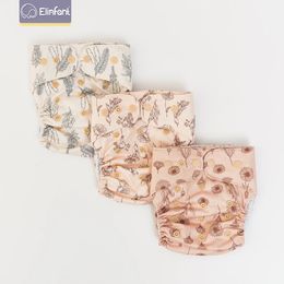 Ensemble de 3 pièces en tissu recyclé Elinfant couche-culotte en tissu suédé pour bébé avec 6 pièces couche-culotte en tissu absorbant en bambou Terry 240229