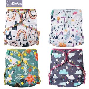 Elinfant Super Soft Baby Hybird A12 Pañal de tela impermeable lavable ajustable doble fuerza succión ajuste todos 3 kg ~ 15 kg bebé 210312