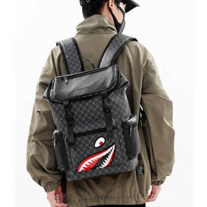 Elite Bag 2024 Nouveau modèle à carreaux Backpack coréen Edition Men S Sac décontracté grande capacité Bag de livre de voyage