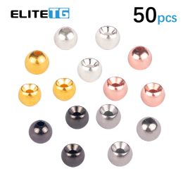 Elite TG 50pcs Tungstten Perles contre-jacules à attachement bricolage Perle en alliage, nymphes mouches de pêche à la mouche