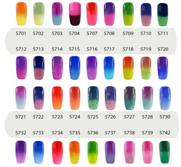 Elite99 7 ml changement de température caméléon changement de couleur tremper le vernis à ongles UV Gel UV choisir 8 parmi 54 Color7131253