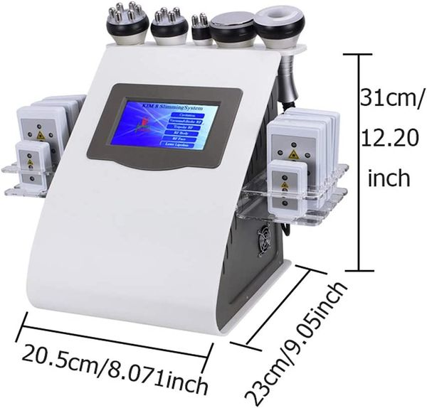 Elitzia 6in1 Instrument de soins de la peau Vaccum RF Appareil à écran tactile Machine de soins du visage et du corps pour anti-cellulite et anti-rides ET2021PS USA Stock