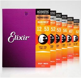 Elixir – cordes de guitare acoustique, teinte Bronze phosphoreux 16077 16002 16052 11025 11052 16027 16102 11100 11002 11027 12000 12002 120507957640