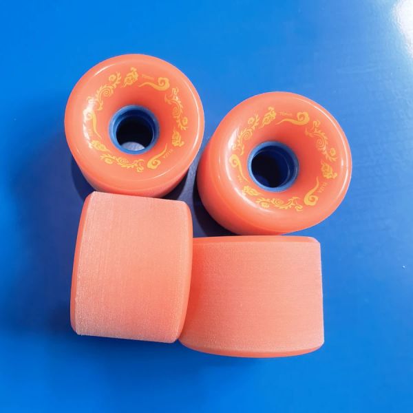 Eliza Longboard Wheels Skateboard Wheel Pu Good Quality 90% Rebond Top Level 78A et 86A Choix Jaune et Orange