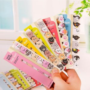 Ellen Brook 1 PCS Kawaii Stationery Cartoon Dieren Marker Memo Pad Bookmark Flags Index Tab Sticky Notes Label Paper Stickers