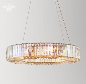 Elliana Crystal Halo Hanglampen Armatuur Moderne LED Ronde Zwarte Kroonluchters voor Woonkamer Kind Slaapkamer Eetkamer Lampen Glans