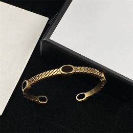 Ellipse Hollow Gold Bangle 18K Gold Plated Women Open Hoop Cooper Bangle Lady Geometry Regular Lines Vintage Retro Hand Jewelry