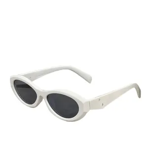 Lunettes de soleil elliptiques pour femmes, lunettes de soleil œil de chat de styliste classiques, protection UV polarisées, lunettes d'ombrage de plage, lunettes d'été essentielles fa083 E4