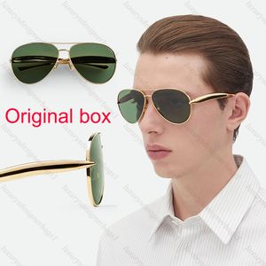 Diseñador italiano Gafas de sol Aviator Aviator Marco de metal elíptico Gafas de sol piloto para hombres y mujeres Moda clásica de ocio Mirador de sardina BV1305S