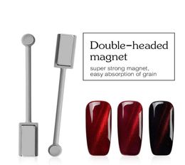 Ellwings 3D DIY Dubbelkoppige magneet manicure tool voor Cat Eye UV nagellak Sterke magnetische gellak nageldesign328N6198342