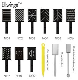 Ellwings DIY Strip Stick Magical Magnet para gato Gel Gel Polaco Arte de manicura de uñas Efecto 3D Fuerte Magnet3960138 de doble cabeza