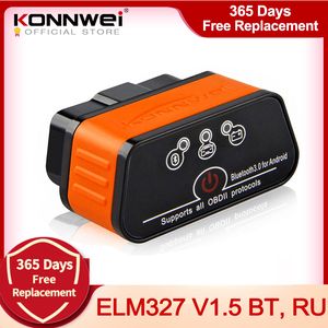 ELM327 OBD2 Auto Scanner ICAR2 KONNWEI Bluetooth-compatibele ELM 327 V 1.5 Auto Diagnostic Tool OBD 2 Scanner V1.5 PIC18F25K80 CHIP