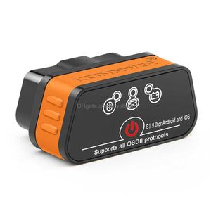 Elm327 V1.5 Bluetooth 5.0 Elm 327 V 1 5 Obd2 Escáner Herramientas de diagnóstico de automóviles Odb2 Obd 2 Lector de códigos Pk Vgate Icar2 Entrega directa Dhau5