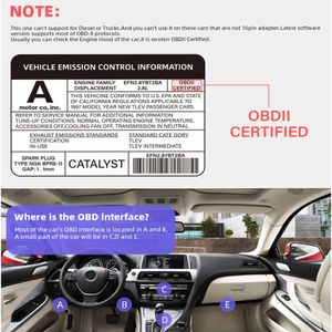 ELM327 V1.5 OBD2 Outil de scanner ELM 327 V 1 5 Bluetooth compatible 2.0 ODB2 OBD 2 Tool de diagnostic de voiture OBD2 Code pour Android