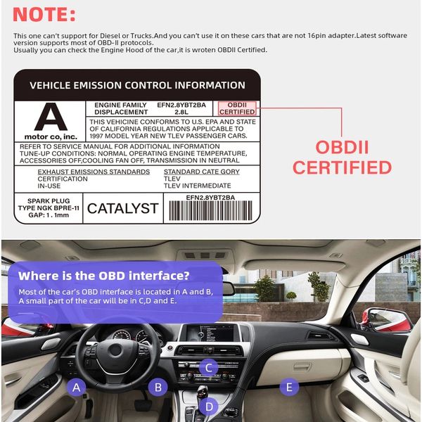 ELM327 V1.5 Herramienta de escáner OBD2 Elm 327 V 1 5 Compatible con Bluetooth 2.0 ODB2 OBD 2 CAR Herramienta de diagnóstico OBD2 Lector de código para Android