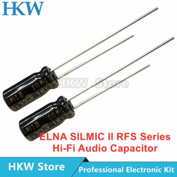 ELNA SILMIC II RFS Serie HIFI Audio Condactor 6.3V 10V 16V 25V 50V 63V 100V 10UF 22UF 47UF 100UF 220UF 470UF 1000UF ORIGINAL