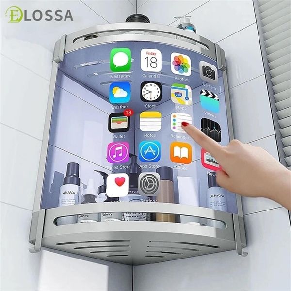 ELOSSA étagère de salle de bain toilette vanité Triangle serviette organisateur support de rangement mural porte-shampooing accessoires ensemble 220216217f