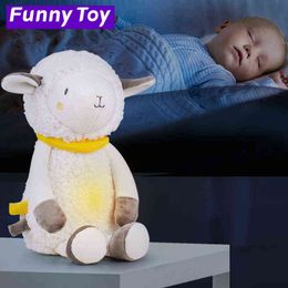 Elsimulate Ectronic Plush Sheep Toys ldren Lamb Plush Pop Baby Sleeping Stuffed Pop Sheep Comfort Pop Music Baby Toys J220729