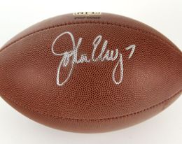 Elway Rice Montana Lamonic Hopkins Rodgers Gates Unitas ADAMS Dungy Dédicacé Signé Signature Autographe Ballon de football à collectionner