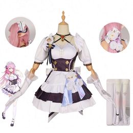 Elysia Cosplay Meid Kostuum Spel Honkai Impact 3rd Elysia Maid Kostuum Miss Pink Elf Jurk Cosplay Halloween voor Vrouw Costumecosplay