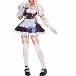 Elysia Maid Cosplay disfraz sexy Dr. Wig para Halen Party Game Cos Trajes Elysia Cosplay conjunto completo Comic m0kp #