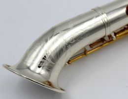 EM Pro Sier plaqué courbé Type J cloche Saxophone Soprano droit Saxello