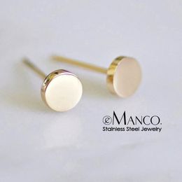 eManco filles boucles d'oreilles en acier inoxydable pour les femmes bureau petite boucle d'oreille goujons minimaliste bijoux en gros Y200323