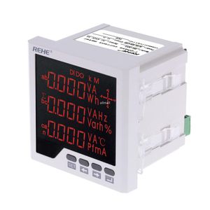 Freeshipping Embedded Multi-Power Meter LED Digital 3 Fase Voltmeter Ammeter AC Voltage Huidige Power Factor Frequency Meting