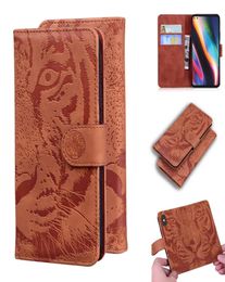 Emboss Tiger Wallet Leather Case voor Moto G 5G Plus E6S 2020 E7 Edge G Fast Power Stylus G8 G9 Speel één Fusion Card Holder Stand P8317810