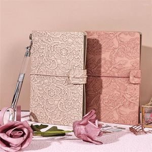 Embossed Lace Notebooks Vintage Notebook Journal Morandi Notepads Retro Sketchbook Travel Diary Writing Paper Stationery