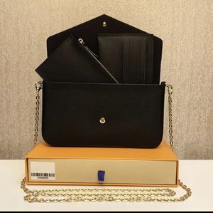 Pochette en cuir gaufré pour sac à main pour femme, pochettes 3 en 1 avec fentes pour cartes, vendue avec emballage en boîte