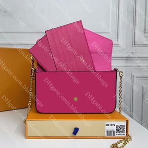 Lettre en relief chaîne sac Designer trois en un portefeuille luxe en cuir sac à bandoulière femmes sac à bandoulière porte-carte porte-monnaie